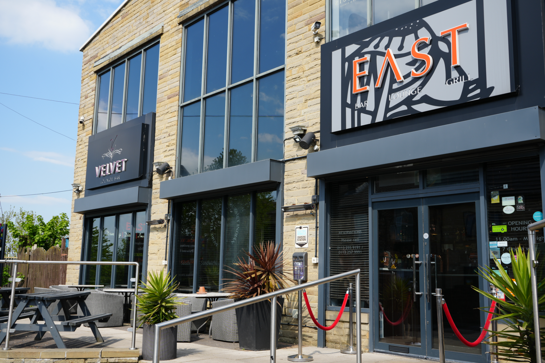 EAST restaurant interior and dining atmosphere